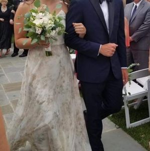 Jenny Yoo Inesse Floral Chiffon Dress